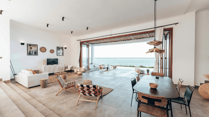 ý tưởng nội thất phòng khách với gam màu sáng